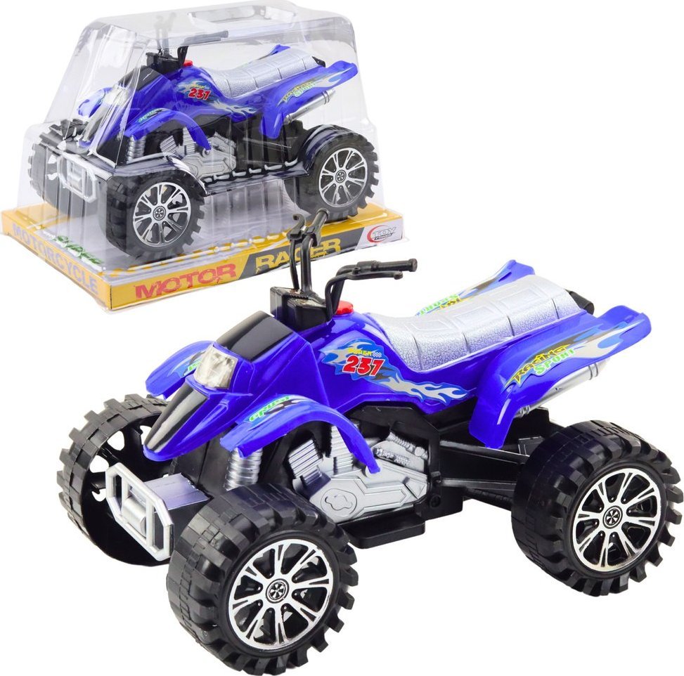 LeanToys Terénní čtyřkolka s motorizovanými koly s dezénem, modrá