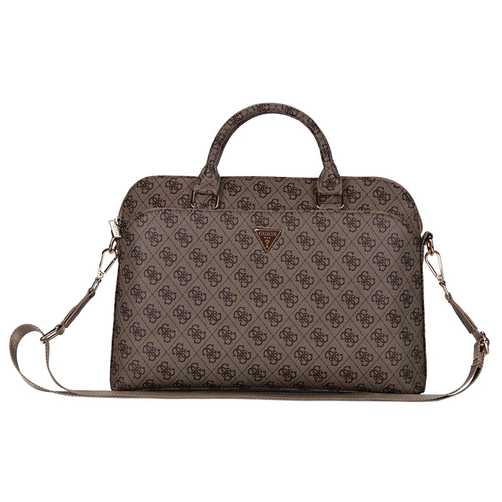 Guess PU 4G Triangle Logo Taška na Notebook 13/14/15  Brown