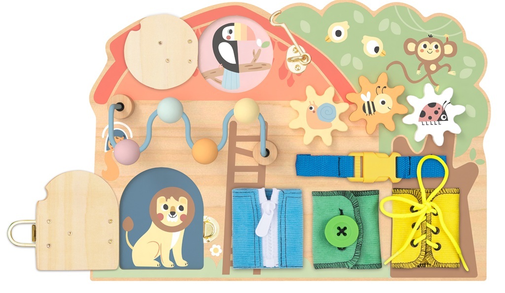 2Kids Toys Kostky Activity board Domeček se zvířátky