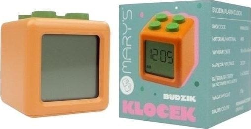 Plexido Budík oranžový blok