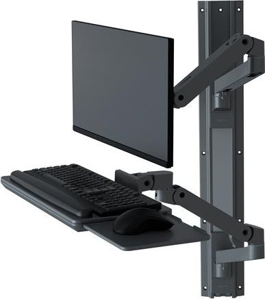 Ergotron LX Pro - Montá?ní sada (2 ramena, 2 rozšíření, zásuvka pro klávesnici, vysouvací podlo?ka pod myš, dr?ák na myš, 2 základny pro montá? na stěnu, nástěnná trasa 34 , svorka na zeď, 2 cable cha