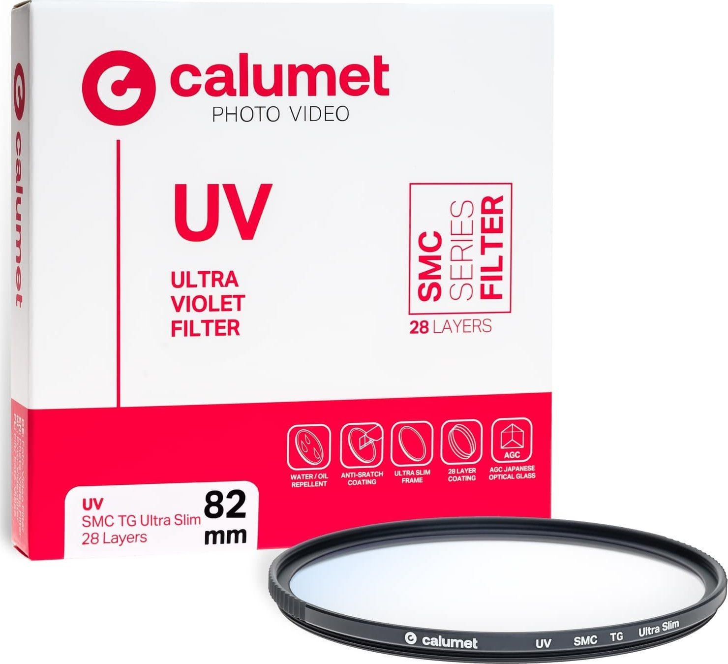 Calumet UV filtr SMC TG 82 mm ultra tenký 28 vrstev