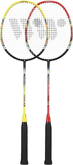 WISH FUSIONTEC 777K SADA BADMINTONOVÝCH RAKEET LIME+RED+SHUTTLES 3 DÍLNÁ WISH universal