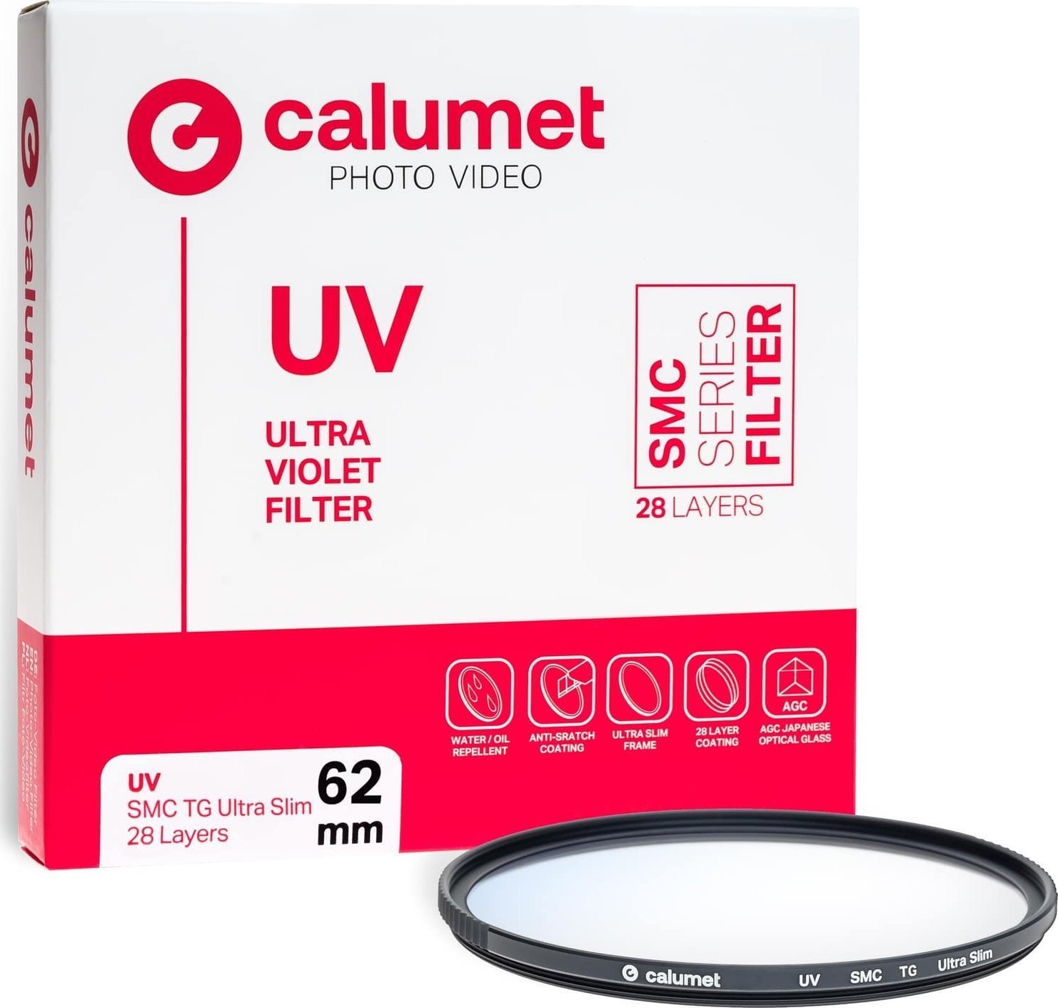 Calumet UV filtr SMC TG 62 mm Ultra Slim 28 vrstev
