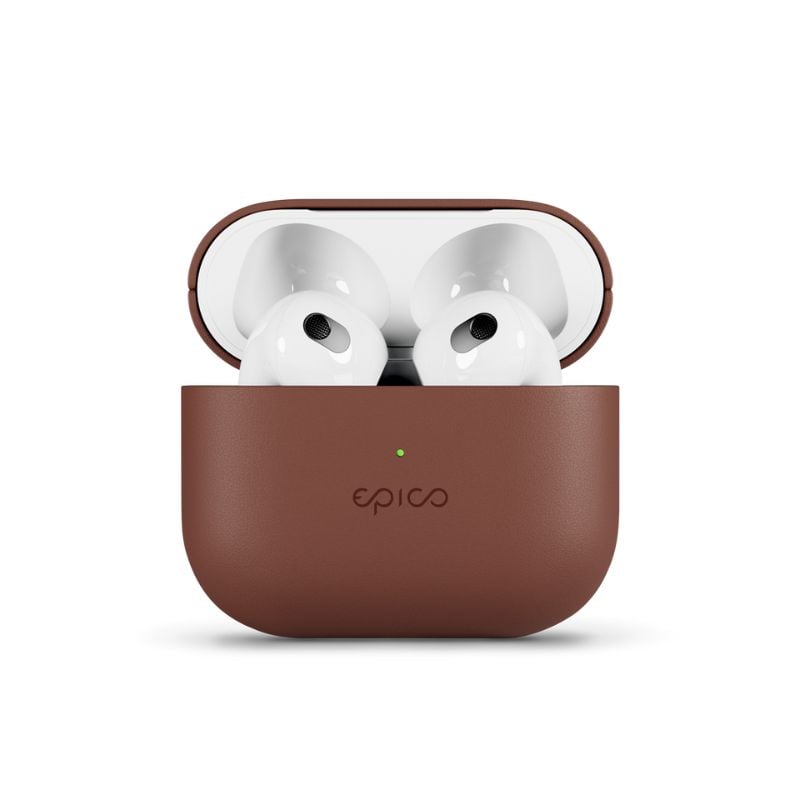 Epico Leather Case Airpods 4 - hnědá
