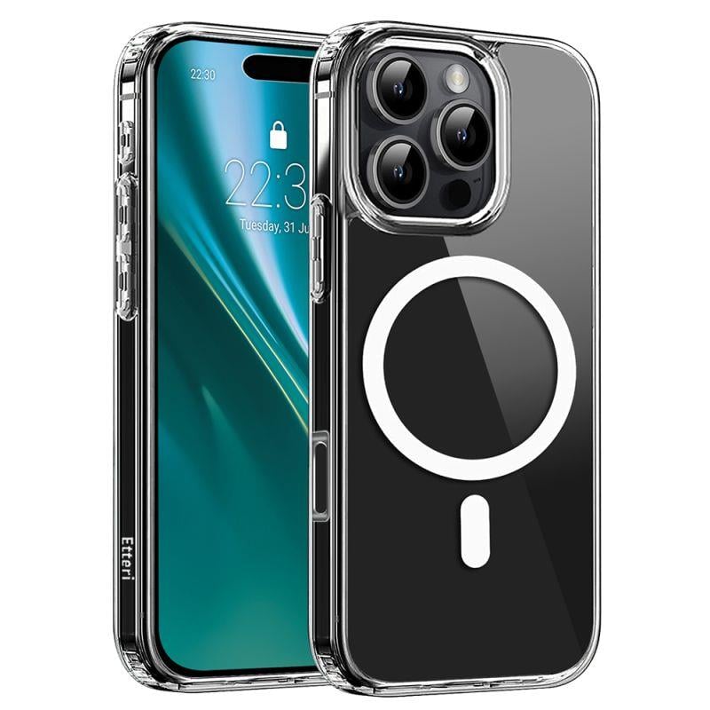 Hybridní TPU pouzdro Etteri Mag pro iPhone 16 Pro transparentní