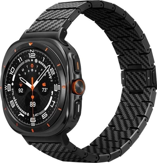 Řemínek z uhlíkových vláken Pitaka, černý - Galaxy Watch, Galaxy Watch Ultra