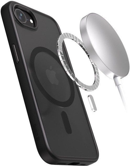 CRONG Kryt Hybrid Frost MAG - iPhone 16e MagSafe Black Case