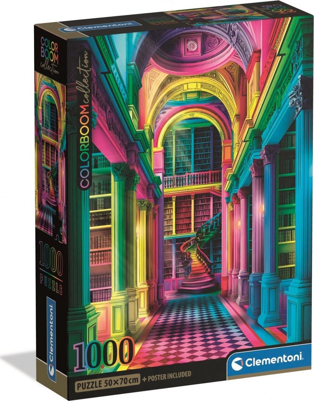 Clementoni - Puzzle 1000 Colorboom Atheneum