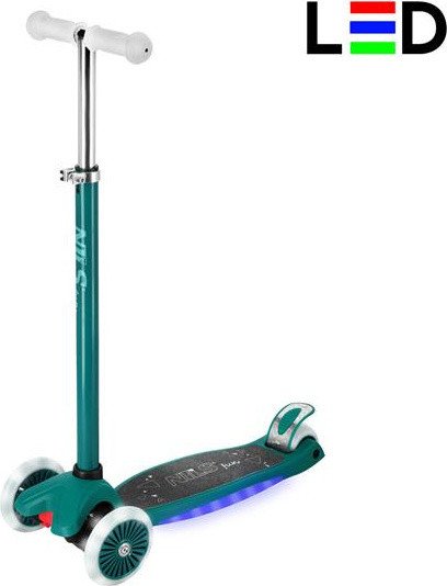 Dětská koloběžka s LED světlem Nils Fun HLB1310 zelená