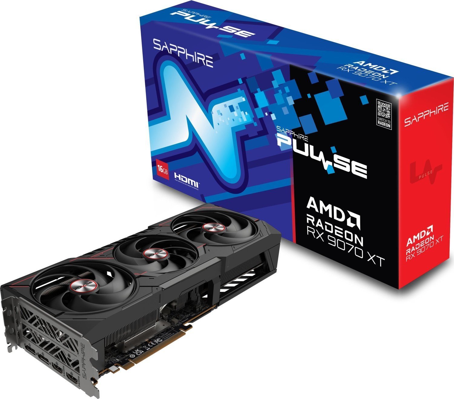 Sapphire Technology Grafická karta Radeon RX 9070 XT PULSE 16GB GDDR6 256bit 2DP/2HDMI
