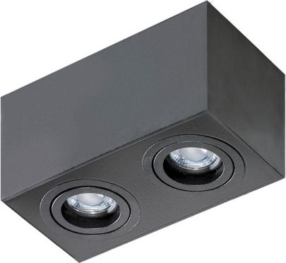 Stropní svítidlo Azzardo Přisazené půlkruhové svítidlo černé AZzardo BRANT 2 SQUARE AZ2827