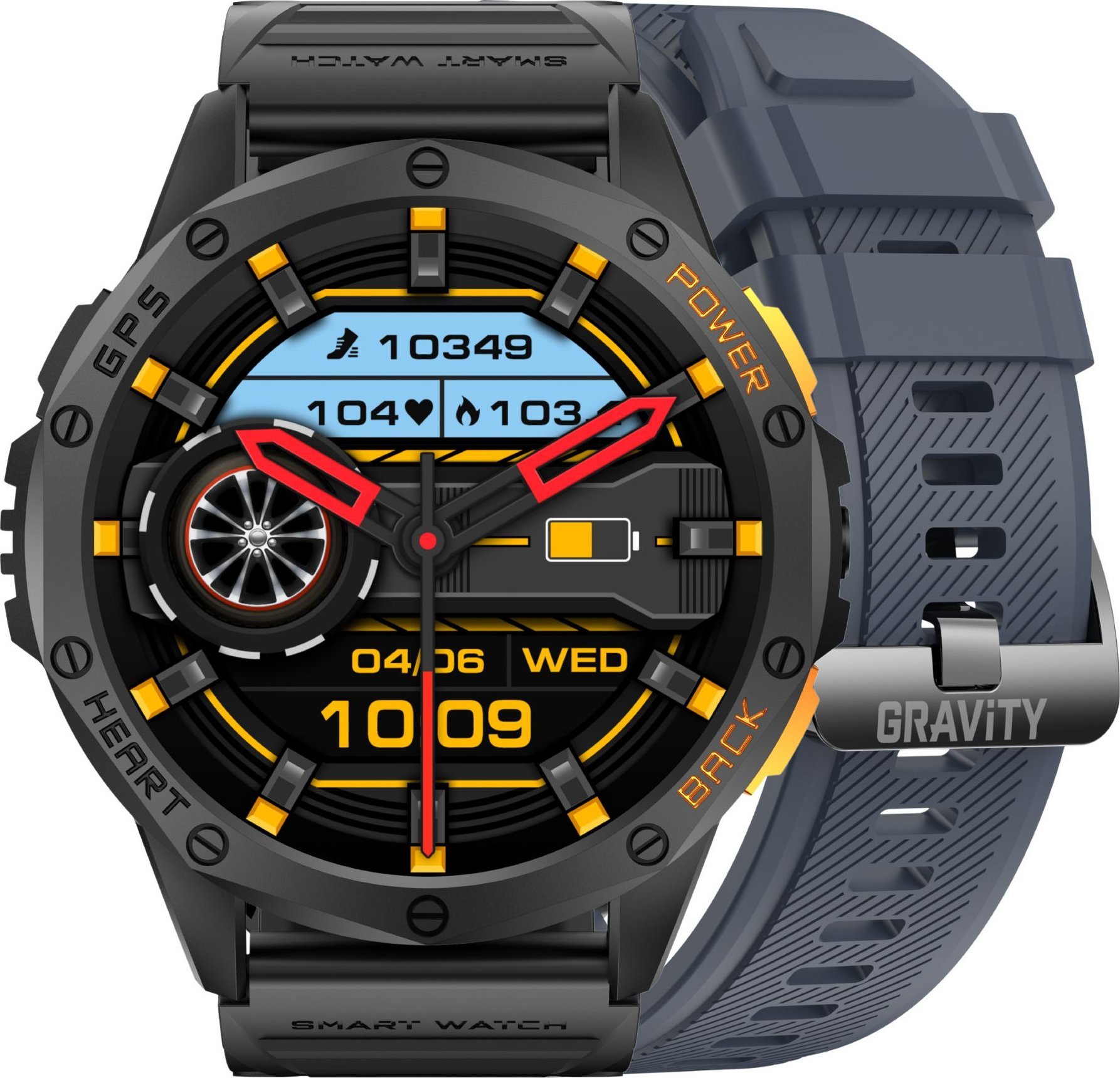 Pánské hodinky SMARTWATCH GRAVITY GT24-1 BK/BK/BK