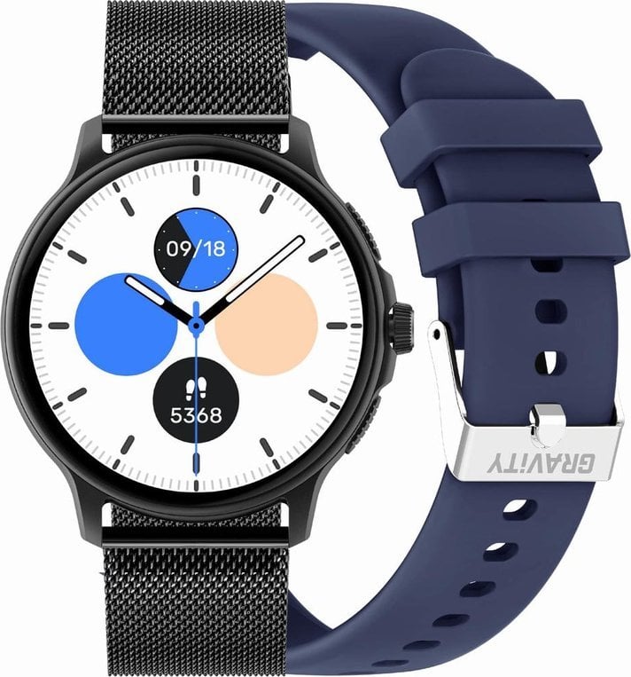 SMARTWATCH UNISEX GRAVITY GT12-2 – VOLÁNÍ BLUETOOTH, PŘÍDAVNÝ POPRUH (sg035b)