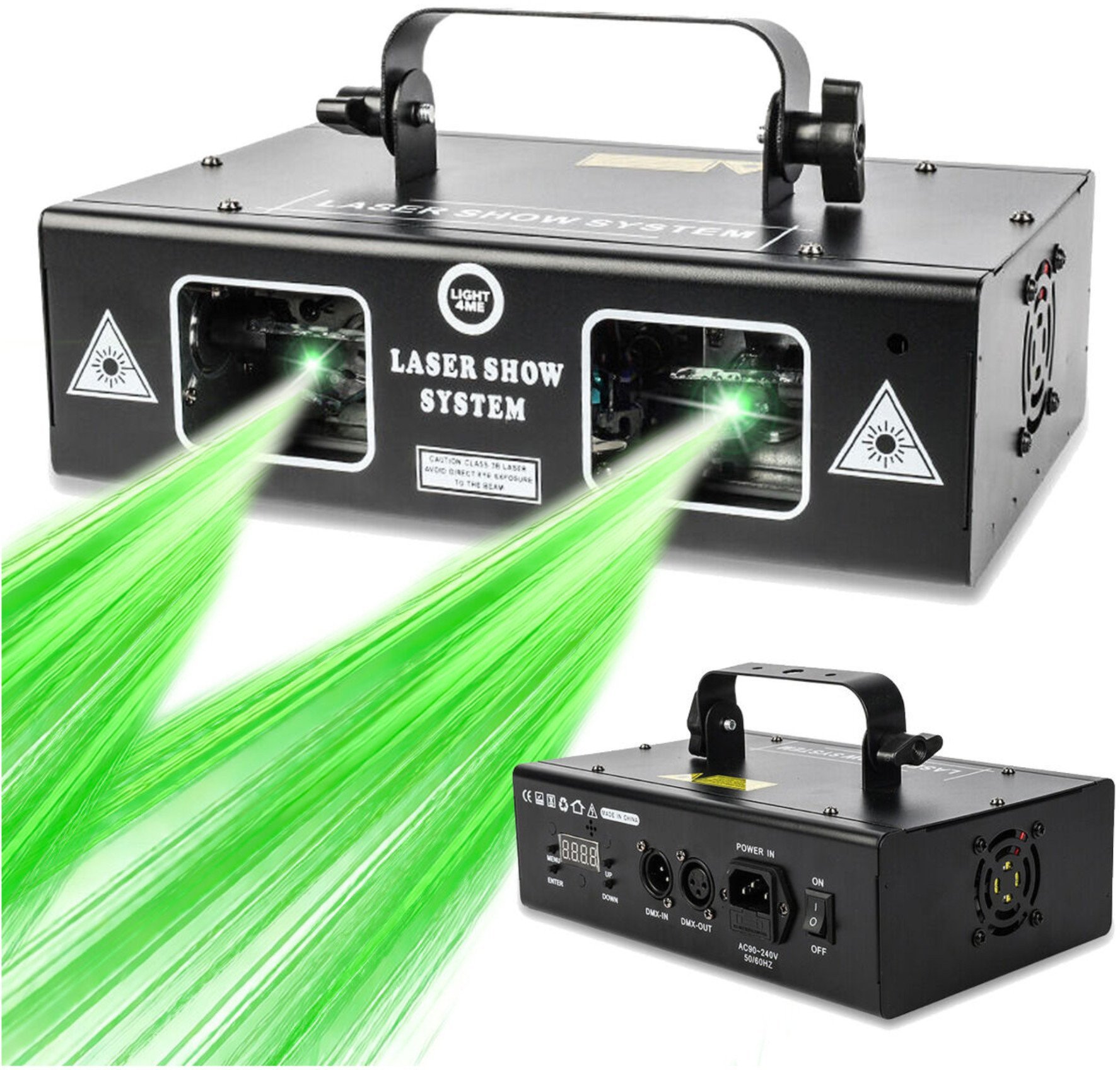 LIGHT4ME LASER RGB GEOMETRICKÝ 350mW laserový projektor, pódiový projektor, diskotékový skener