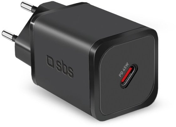 SBS Mobile SBS TETRGAN1C45W 45W GaN USB-C nástěnná nabíječka s funkcí Power Delivery - černá