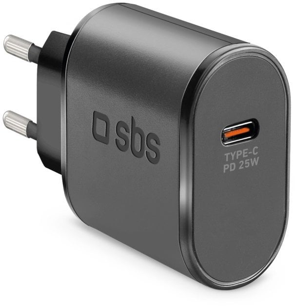 SBS Mobile SBS TETR1CPD25 25W USB-C nabíječka do zásuvky s funkcí Power Delivery - černá