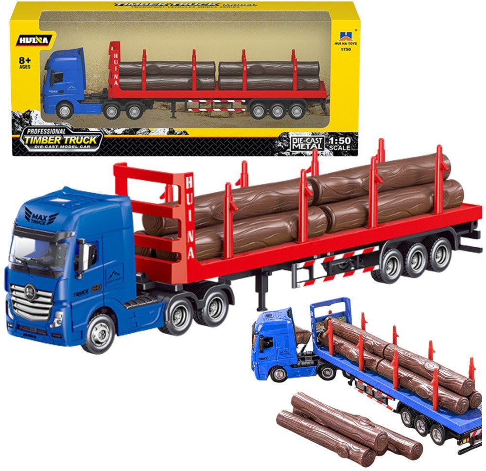 HUINA Kamionová doprava Dřevokovová 1:50 Červená