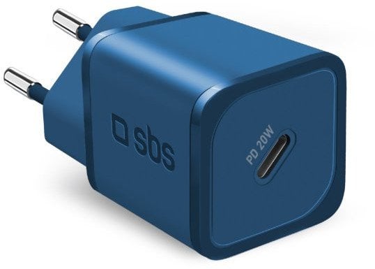 SBS Mobile SBS TETRGAN1C20B 20W GaN nástěnná nabíječka s Power Delivery - modrá