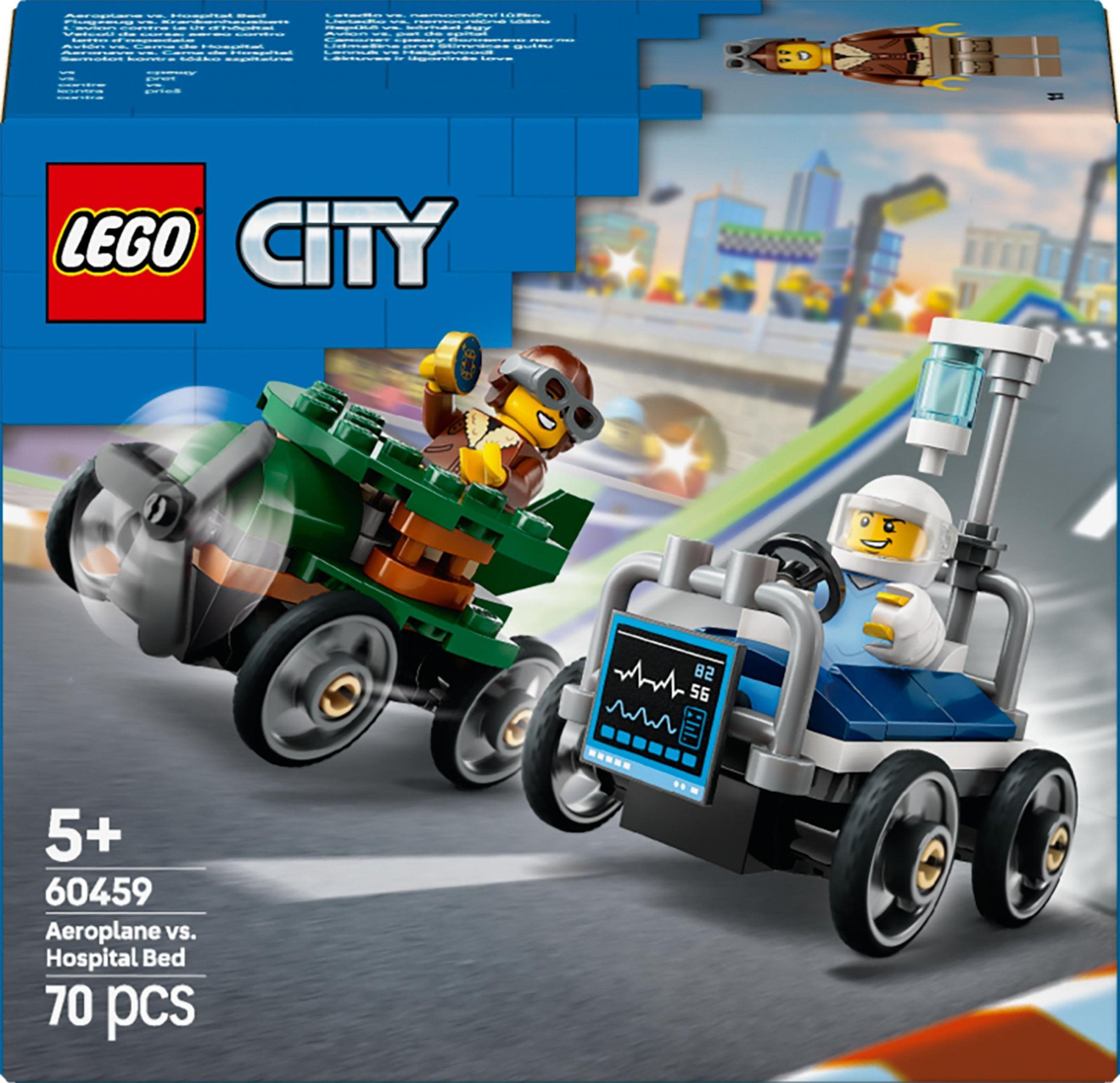Sada LEGO City Racer: Letadlo vs. nemocniční postel 4dílná (60459)