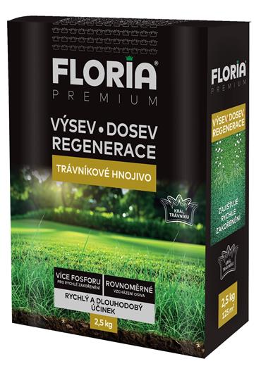 Hnojivo Agro  FLORIA trávníkové pro výsevy, dosevy a regeneraci 2,5 kg