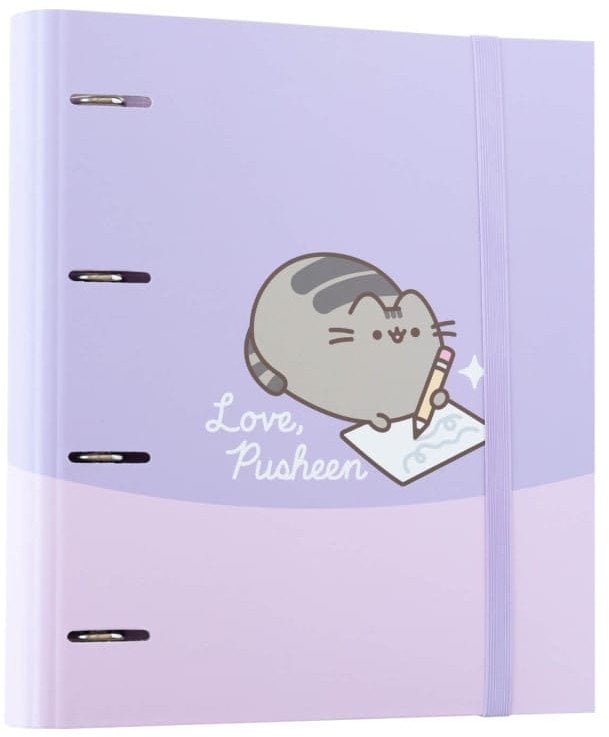 Pusheen - pořadač A4 z kolekce Moments (4 kroužky, gumička)