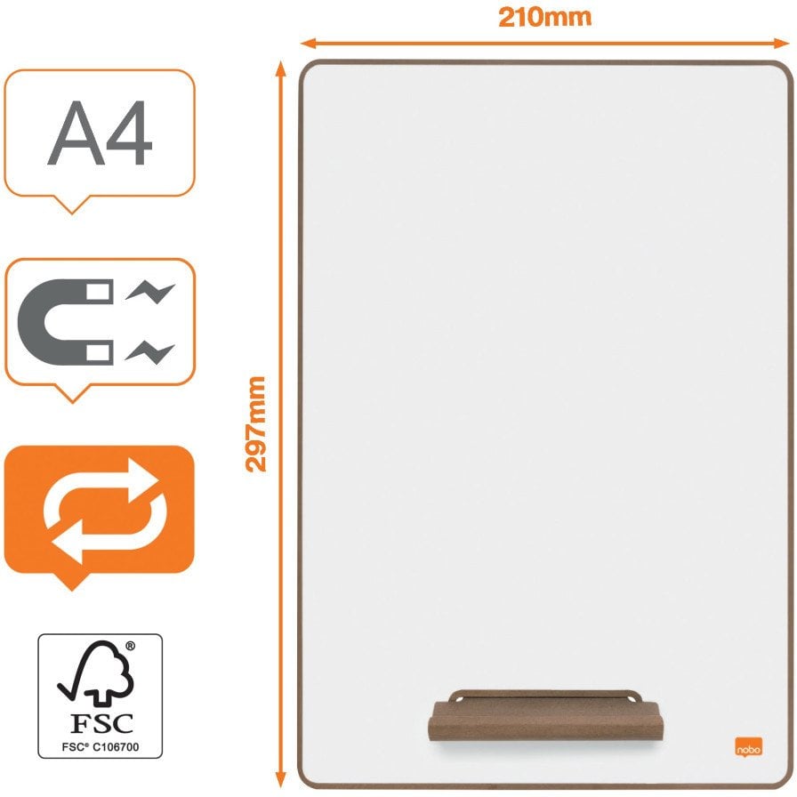 Nobo mini tabule (4 ks) A4 bílá
