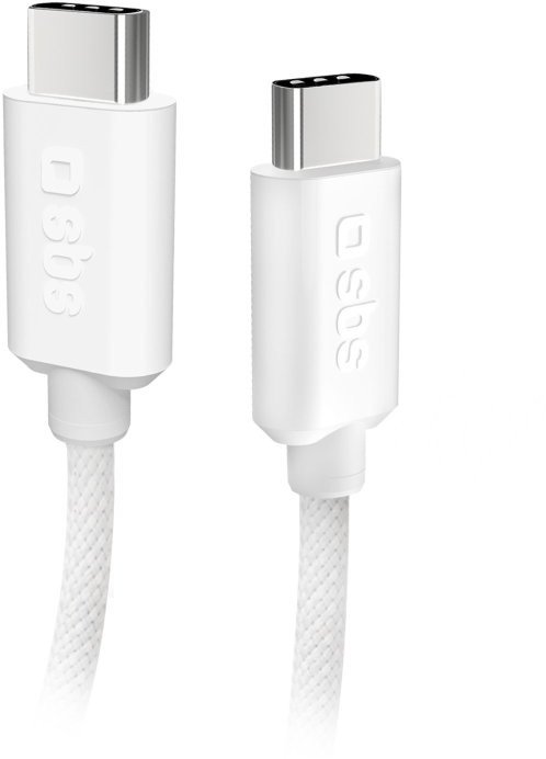 SBS Mobile SBS TECABLETISSUETCCG USB-C - USB-C 1,5m 60W opletený kabel - šedý