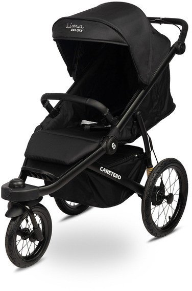 Caretero Kočárek Lima Deluxe v černé barvě