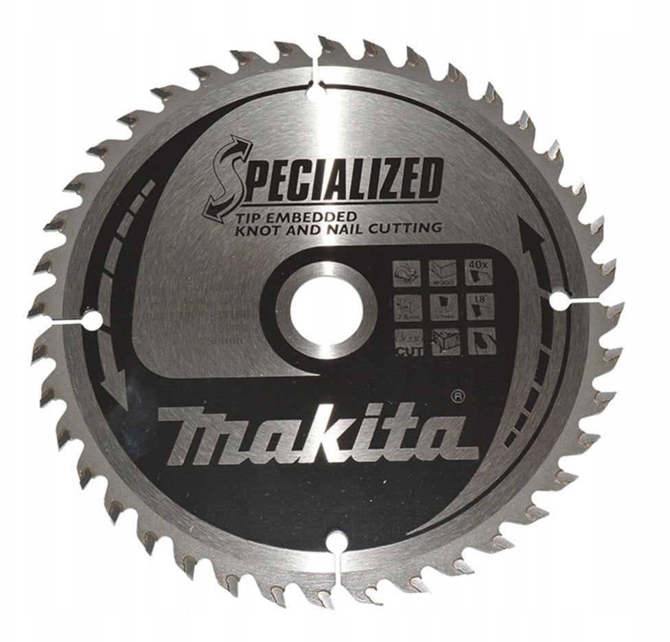 Makita  KRUHOVÁ PILA 165x20x40z SPECIALIZOVANÉ DŘEVO (S HŘEBÍKY A SULY)
