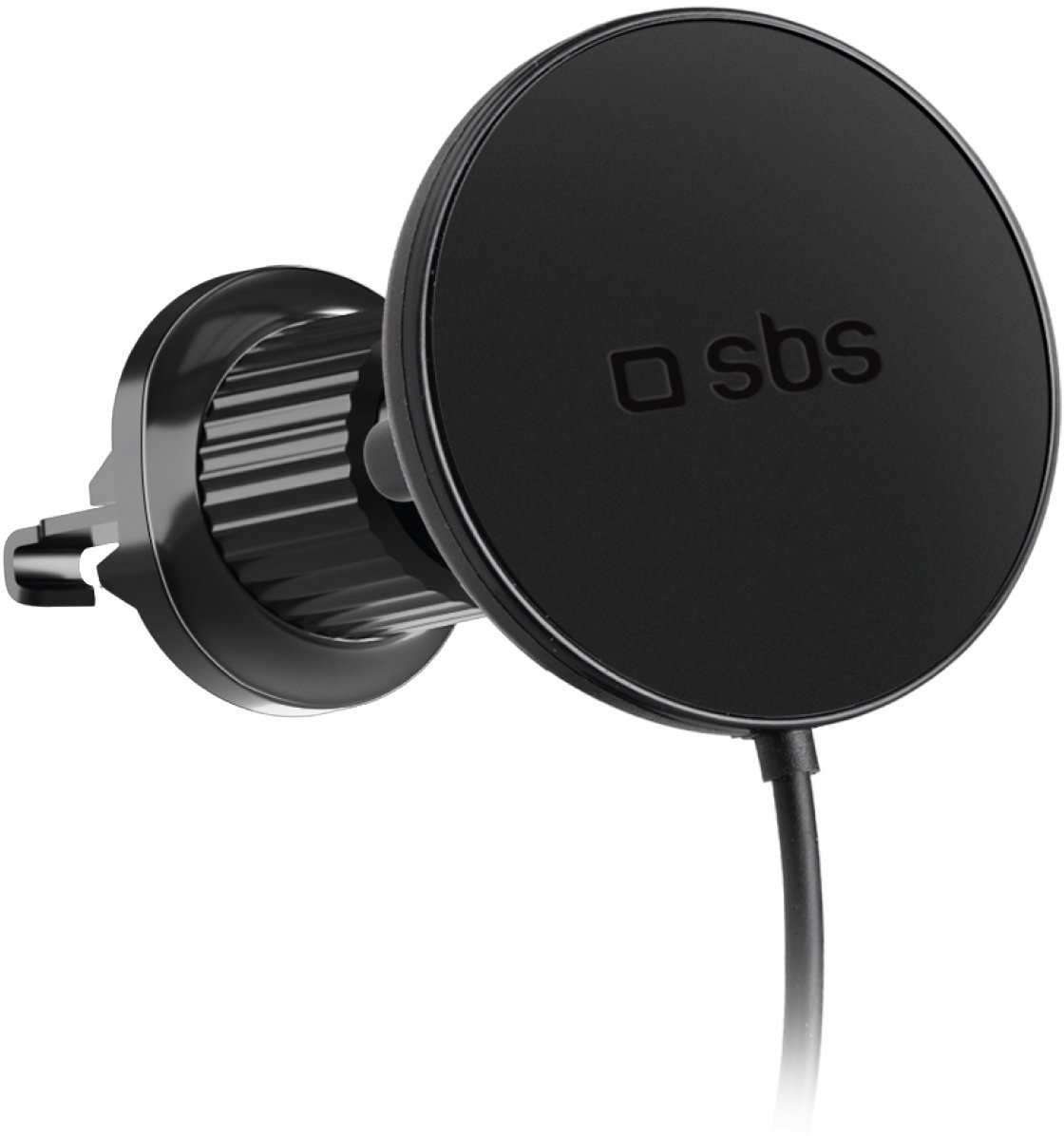 Držák na smartphone s infuzní nabíječkou SBS TESUPPMAG15WVENT kompatibilní s MagSafe - černý