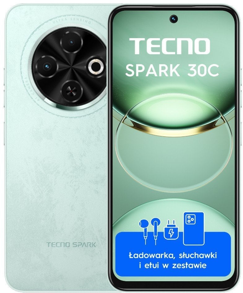 TECNO SPARK 30C 16,9 cm (6.67 ) Dual SIM Android 14 USB Type-C 6/128 GB 5000 mAh Zelená