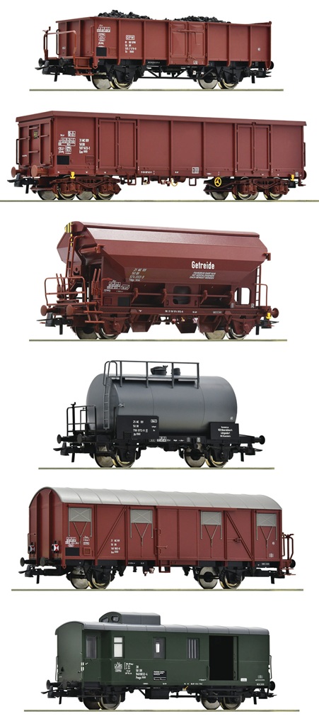 Roco Sada 6 ks nákladních vagónů, DR - 76030