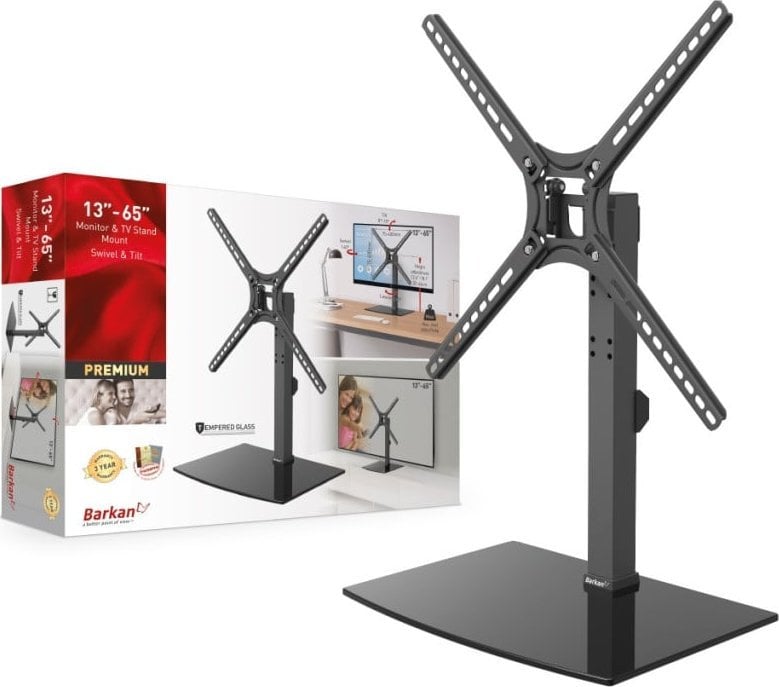Základna TV stojanu Barkan pro 65  TV otočný stojan LED/LCD