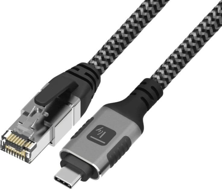Techly Síťový kabel USB-C na Gigabit Ethernet RJ45, 3 m