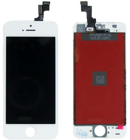 Renov8 LCD displej + dotyková obrazovka pro iPhone 5s - bílý (AAA+ OEM displej)