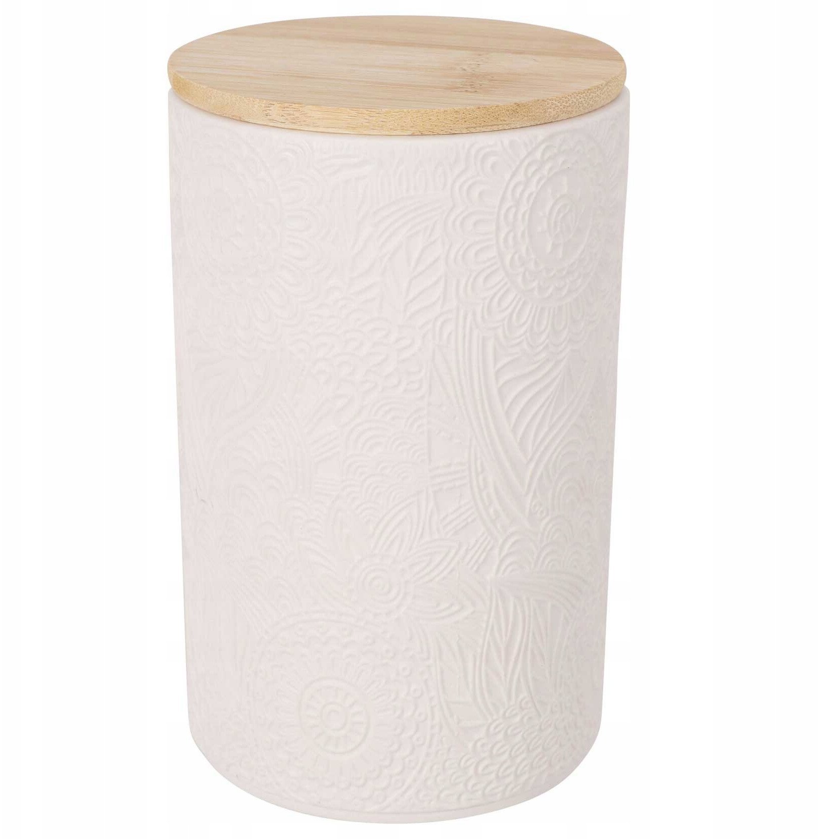NAVA Keramická dóza s bambusovým víkem, O 10 x 16 cm