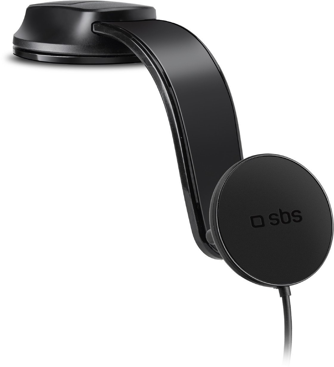 Držák smartphonu s indukční nabíječkou SBS TESUPPMAG15W2115W kompatibilní s MagSafe - černý