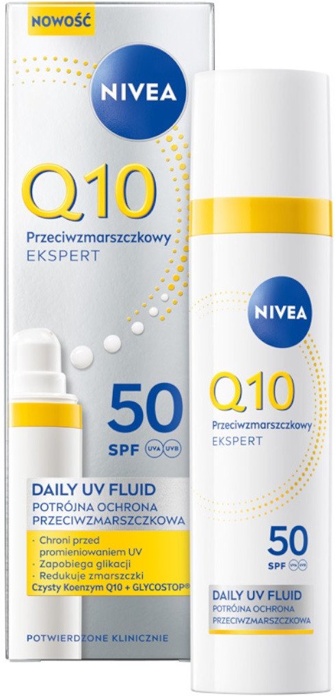 Nivea Q10 Denní UV pleťový fluid proti vráskám SPF50 40 ml