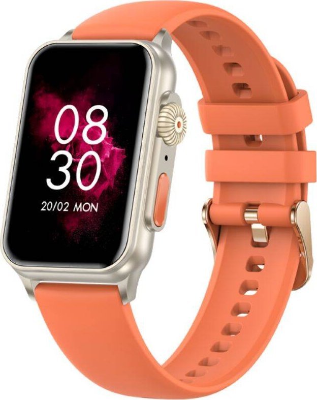 Rubicon Chytré hodinky SmartWatch Rubicon RNCF06 oranžové silikonové BT Call