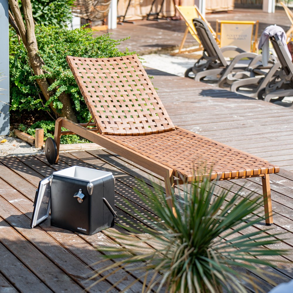 Zahradní lehátko TEXAS hnědé