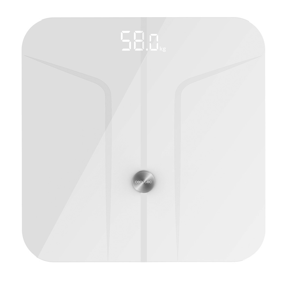 Osobní váha Cecotec, 4404, Surface Precision 970, digitální, kg/lb, 4 senzory, Bluetooth, LED displej