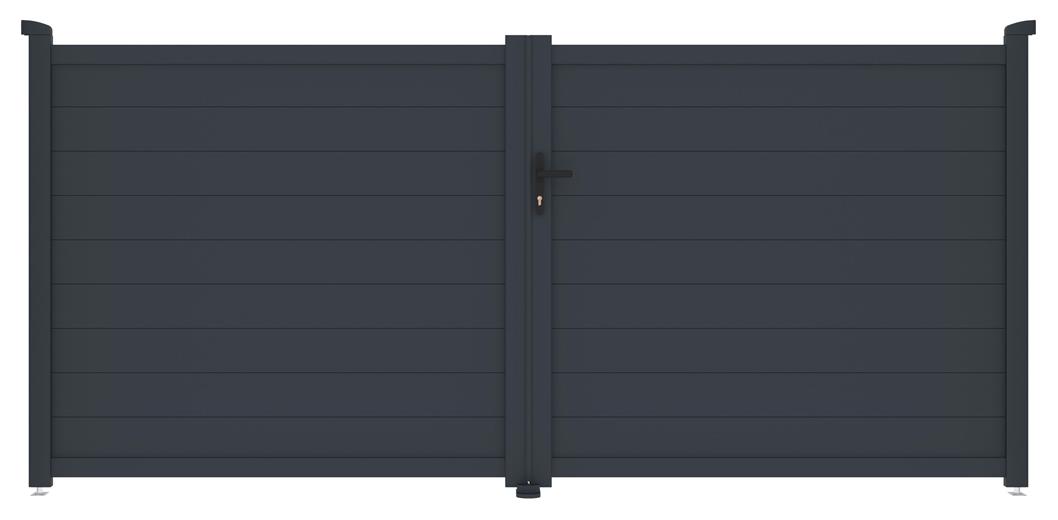 Brána G21 Orlando 350x158 cm dvoukřídlá, antracitová