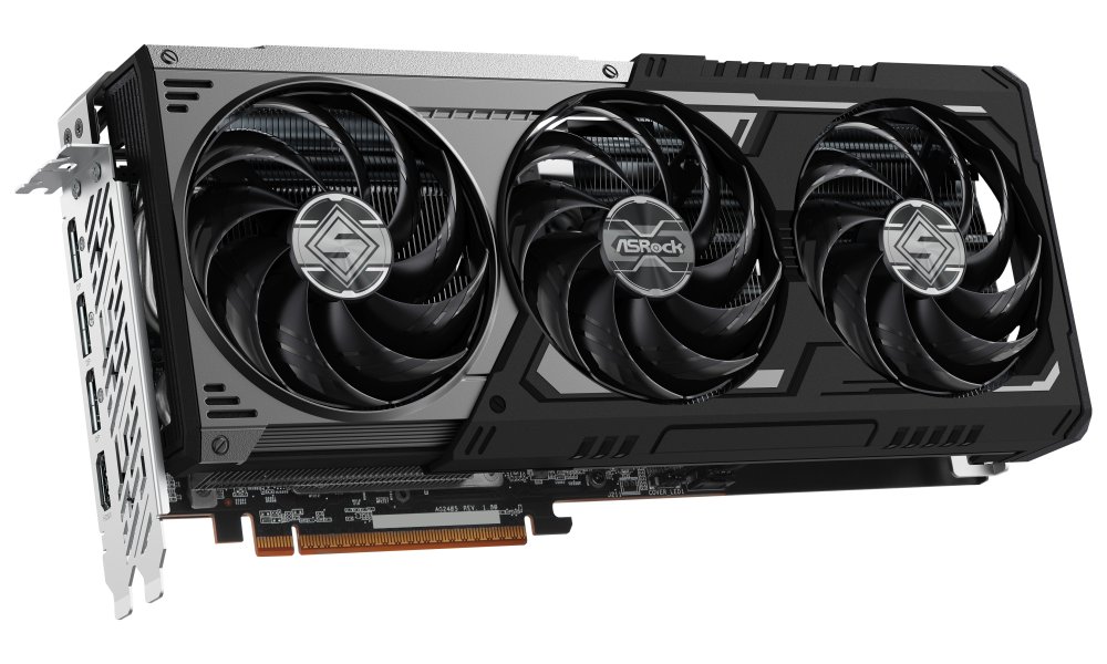 ASROCK AMD Radeon RX 9070 XT Steel Legend Dark 16GB / 16GB GDDR6 / PCI-E / HDMI / 3x DP / černá