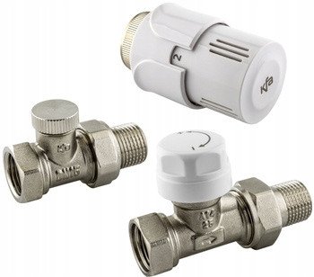 KFA Termostatická sada pro radiátor rovná, bílá 757-040-07-BL