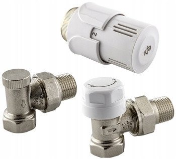 KFA Termostatická sada radiátorů rohová, bílá 757-140-07-BL