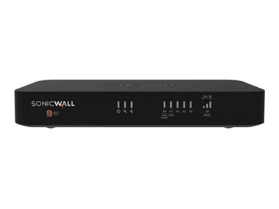 SonicWall TZ80 - Bezpečnostní zařízení - s 3 roky pokročilých ochranných služeb a Cloud Secure Edge na 1 rok SIA-Basic (2 uživatelé) a 1 rok SPA-Advanced (2 uživatelé) - 5 porty - 1GbE - SonicWall Pro