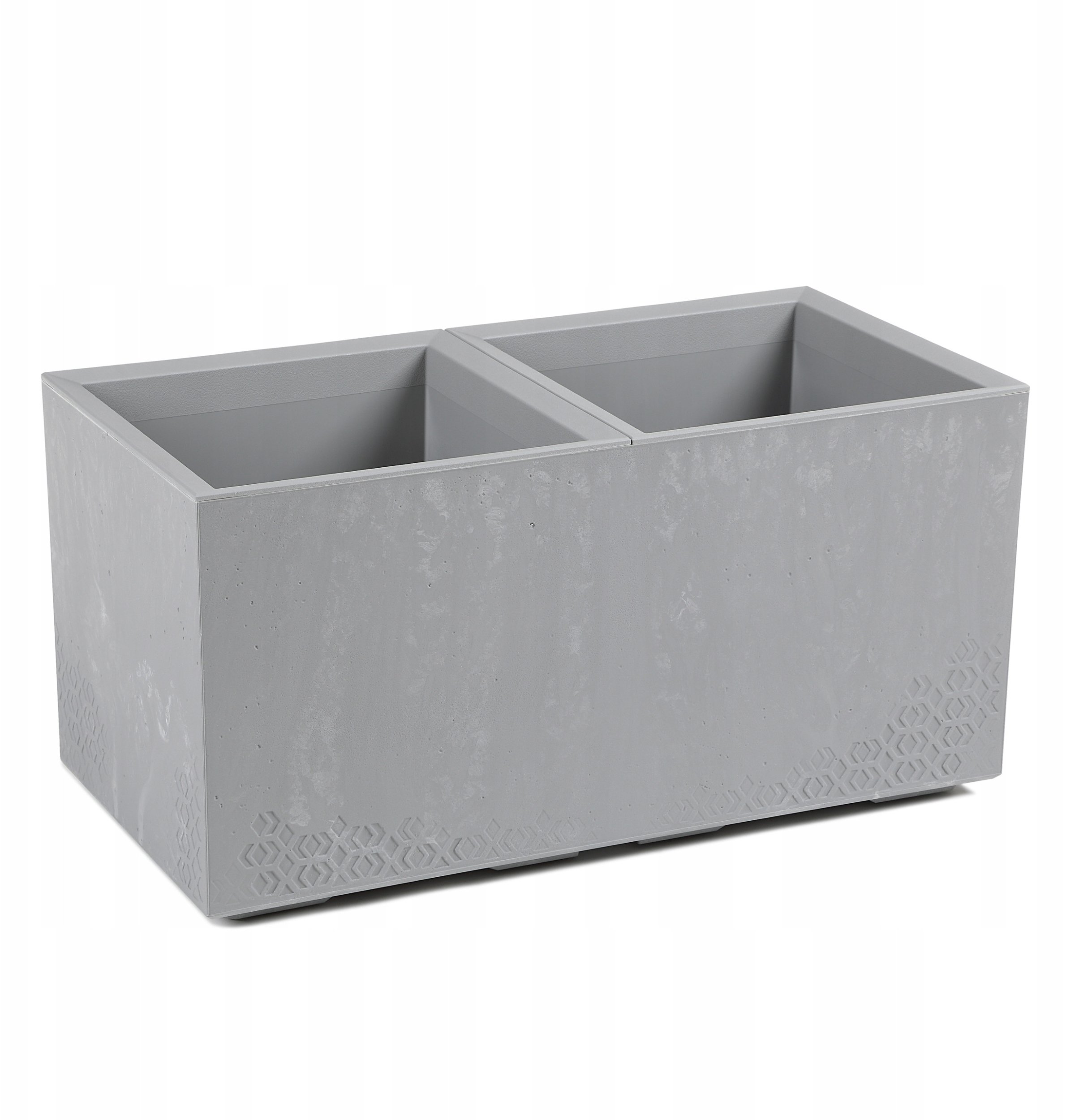 Lamela KARO 800x400x400 betonový EKO stojan na květiny z recyklovaného materiálu - světle šedý beton LA936-70