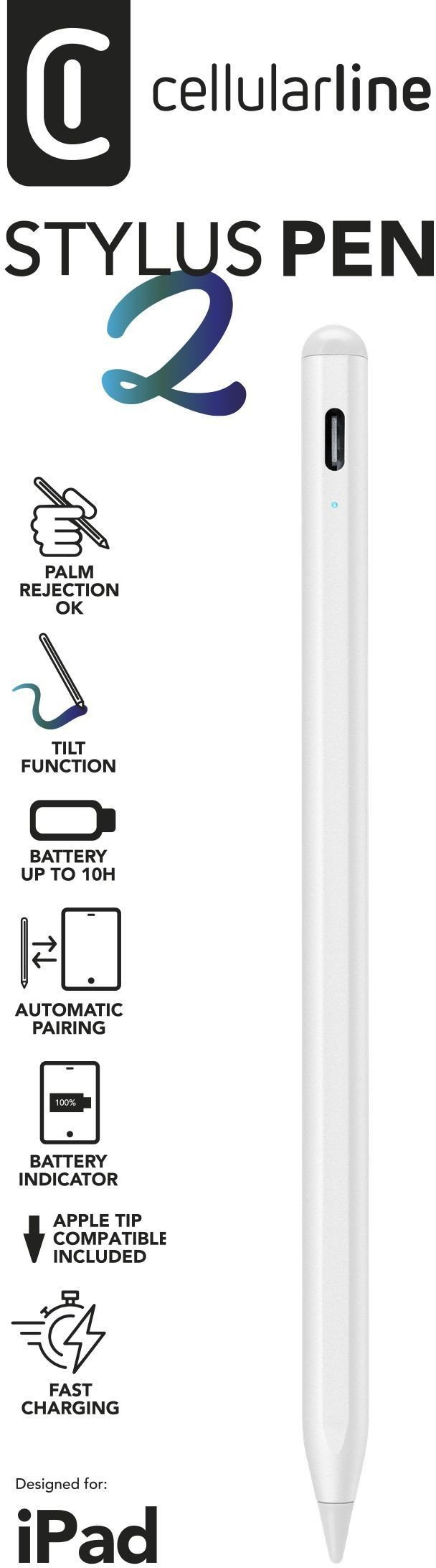 Cellular Line Stylus pro PDA Cellularline 8018080488719, 80 g, šedý