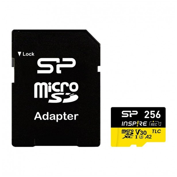 Silicon Power Paměťová karta Inspire 256GB UHS-I U3 A2 V30 4K TLC microSDXC